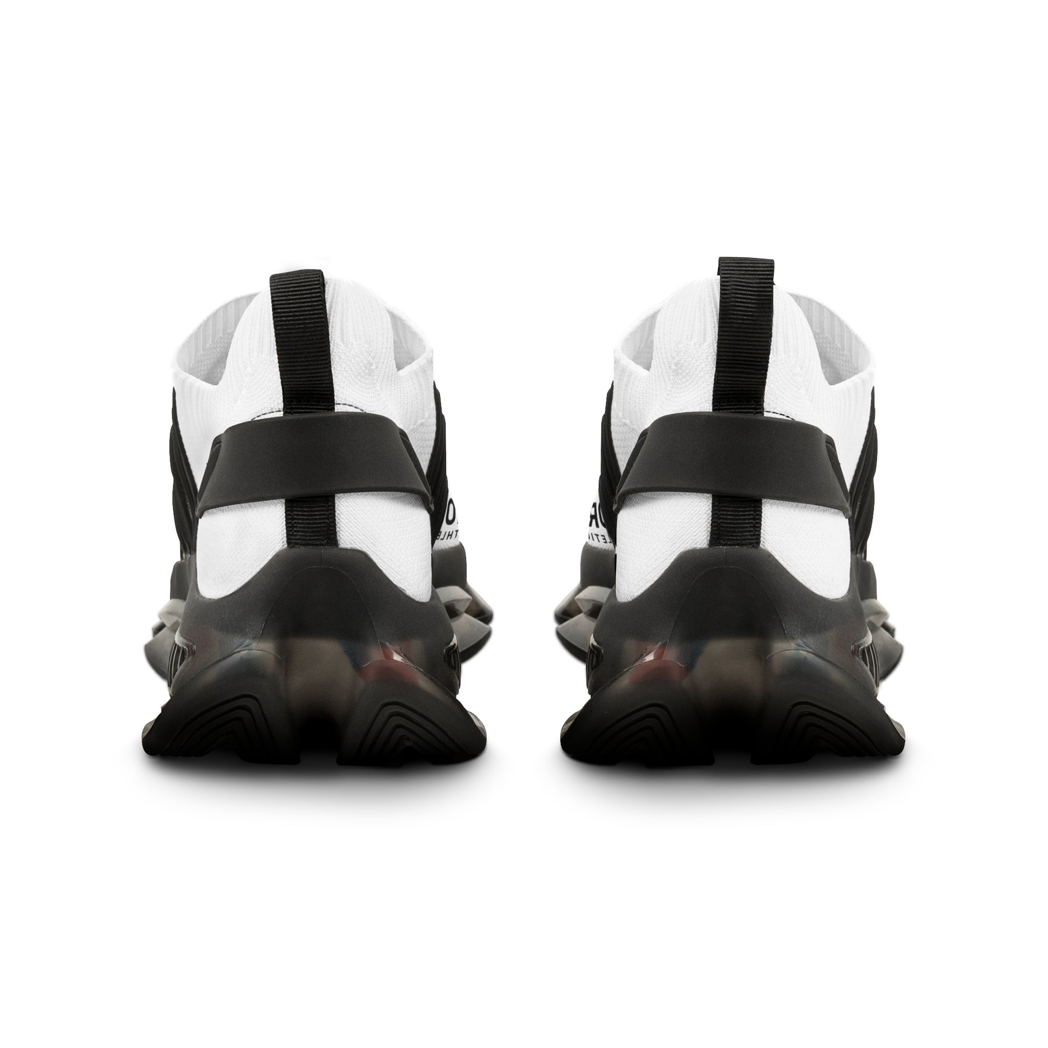 Men's White Mesh Sneakers — Lightweight Athletic Shoes with Breathable Knit Upper & Cushioned Sole