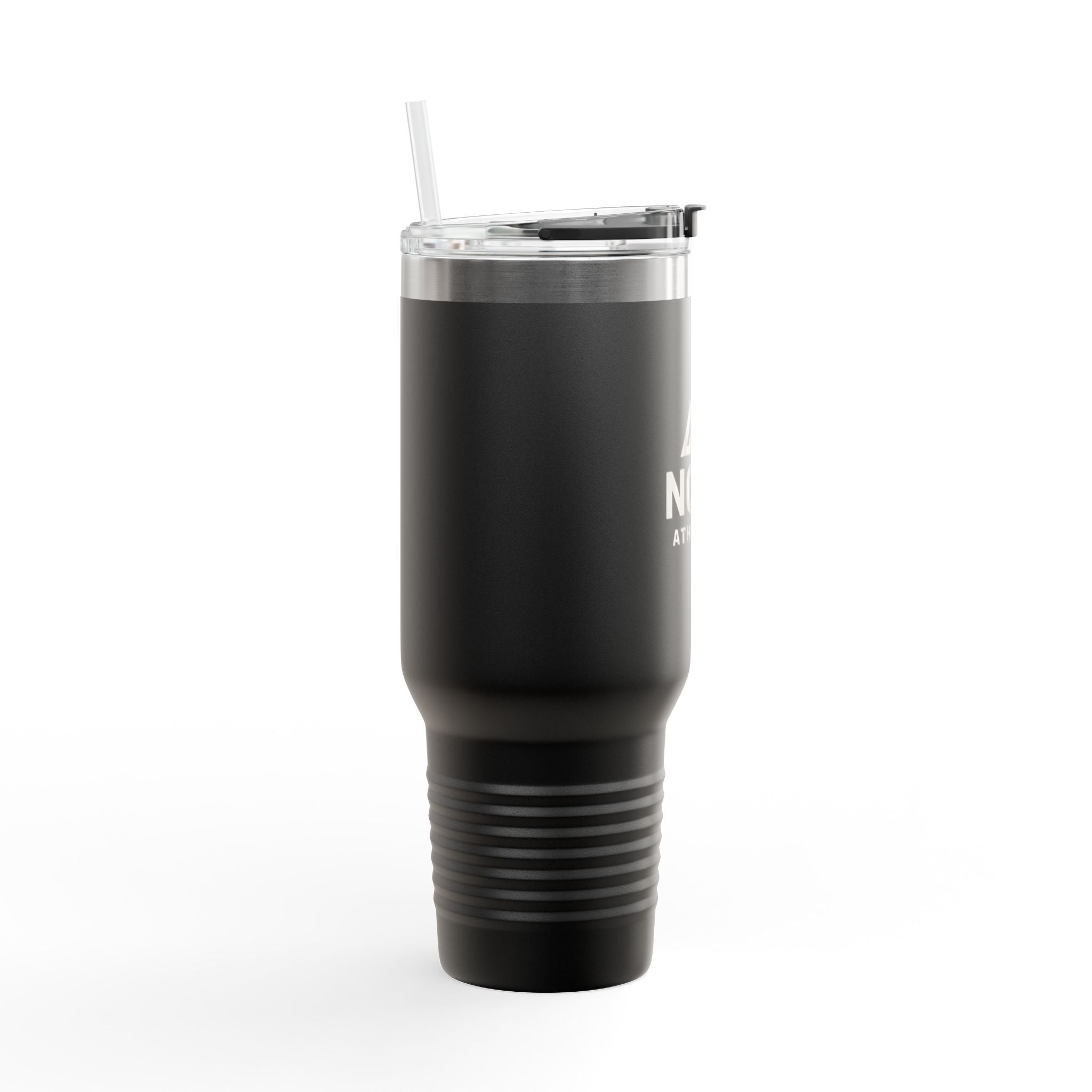 40oz Insulated Travel Mug — Nordic Adventure Stainless Steel Tumbler with Straw & Handle