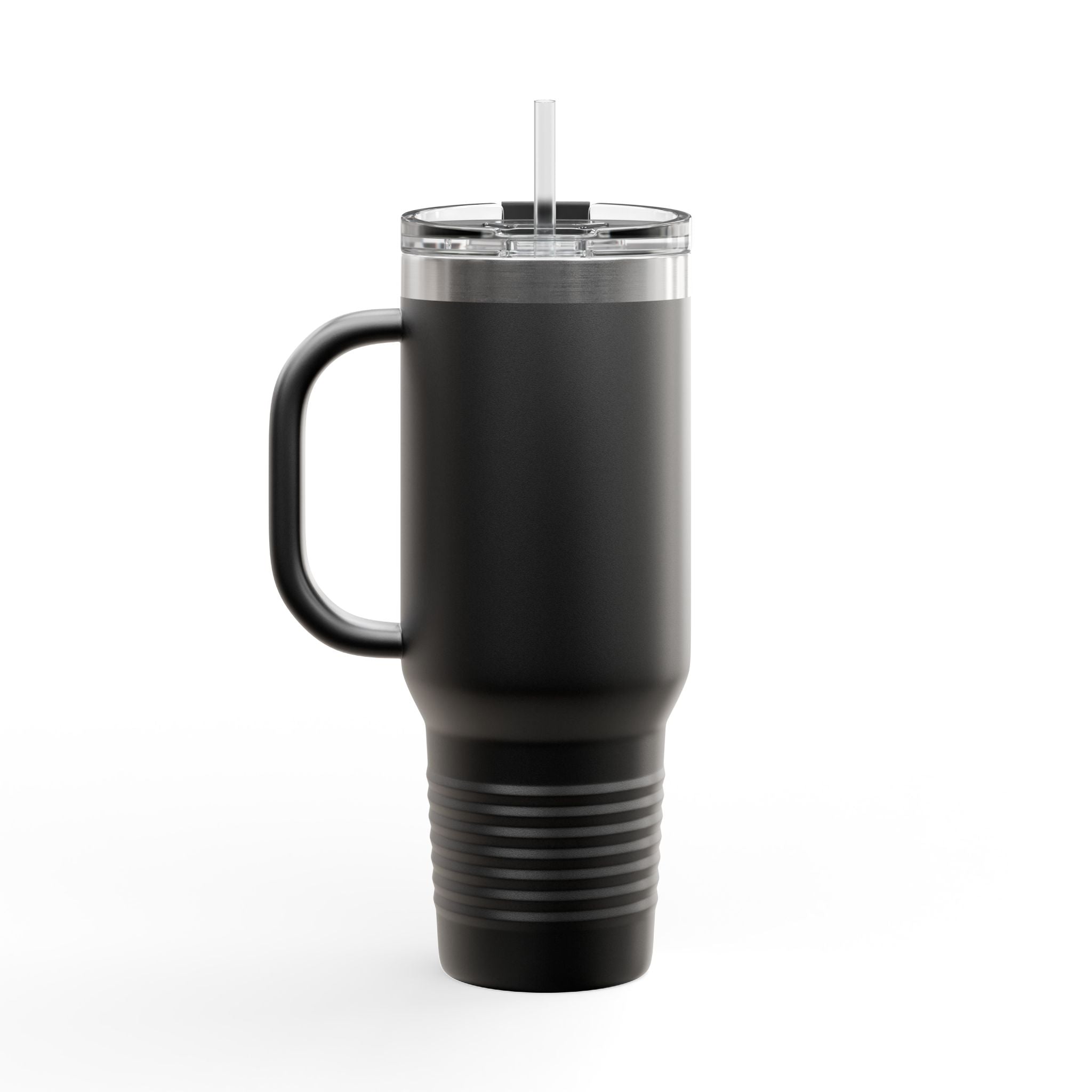 40oz Insulated Travel Mug — Nordic Adventure Stainless Steel Tumbler with Straw & Handle